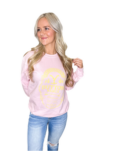 YELLOWSTONE Sweatshirt / Baby Pink