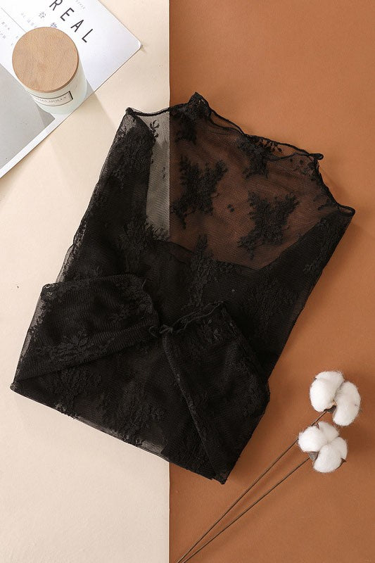 Sweet Escape Lace Top - Black