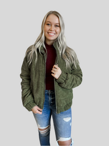 Indie Corduroy Jacket - Olive