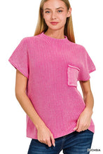 Load image into Gallery viewer, Fuchsia mock neck