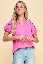 Load image into Gallery viewer, Ruffle Top - Bubble Gum