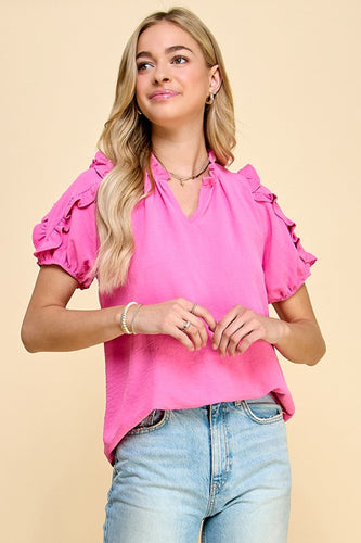 Ruffle Top - Bubble Gum