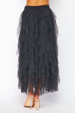 Load image into Gallery viewer, Dotted Tulle Skirt / Black