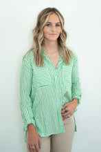 Load image into Gallery viewer, Kira Striped Top - Green