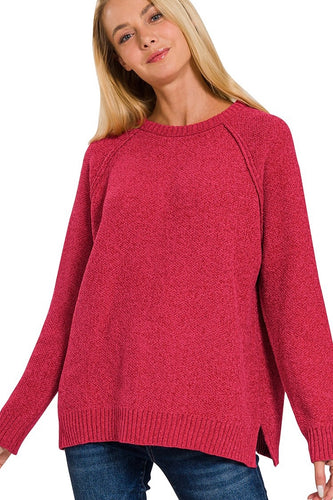 Chenille Sweater - Red