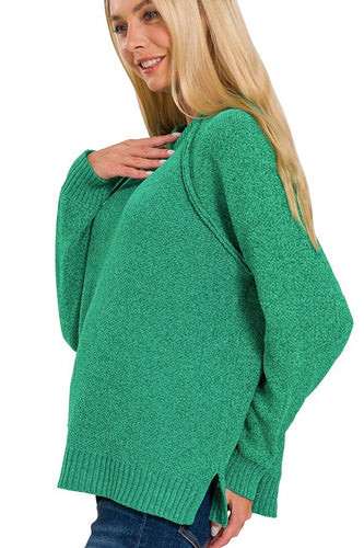 Chenille Sweater - Kelly Green
