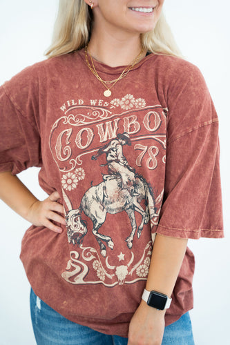 Wild West Cowboy Tee /  Wine