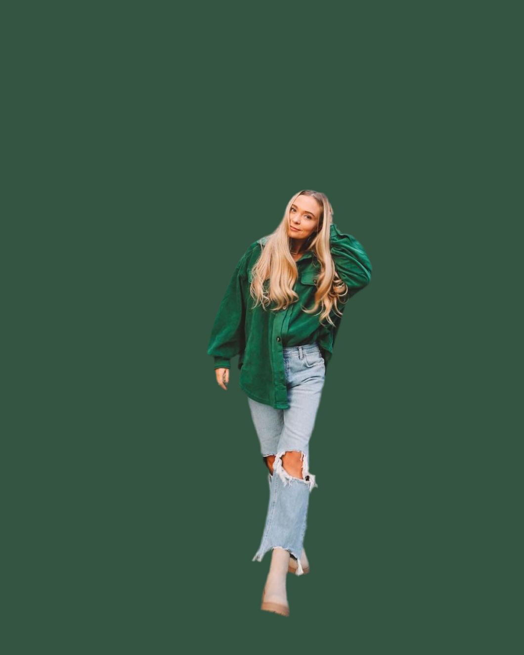Macquel Shacket - Hunter Green