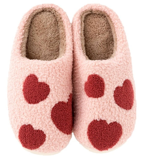All over hearts slippers