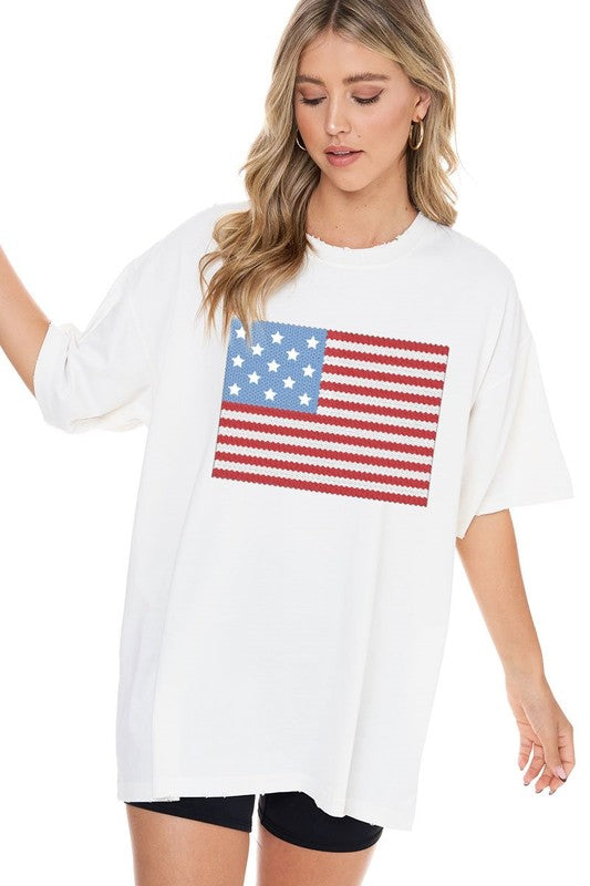 Puff American Flag Tee