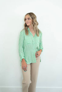 Kira Striped Top - Green