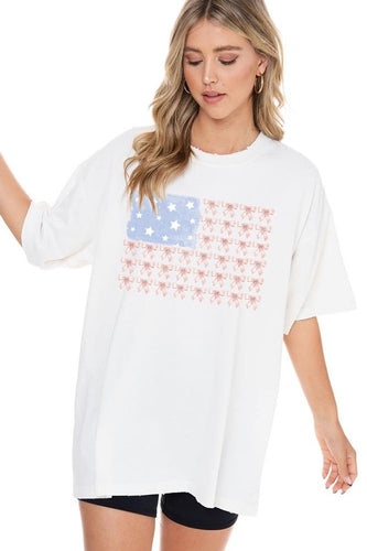 Bow American Flag Tee