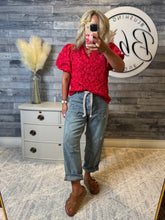 Load image into Gallery viewer, Cherry Floral Balloon Sleeve Top
