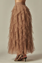 Load image into Gallery viewer, Dotted Tulle Skirt / Taupe