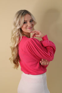 Juliet Sweater - Hot Pink