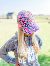 Load image into Gallery viewer, Leopard Mesh Ball Cap - Blush