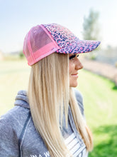 Load image into Gallery viewer, Leopard Mesh Ball Cap - Blush